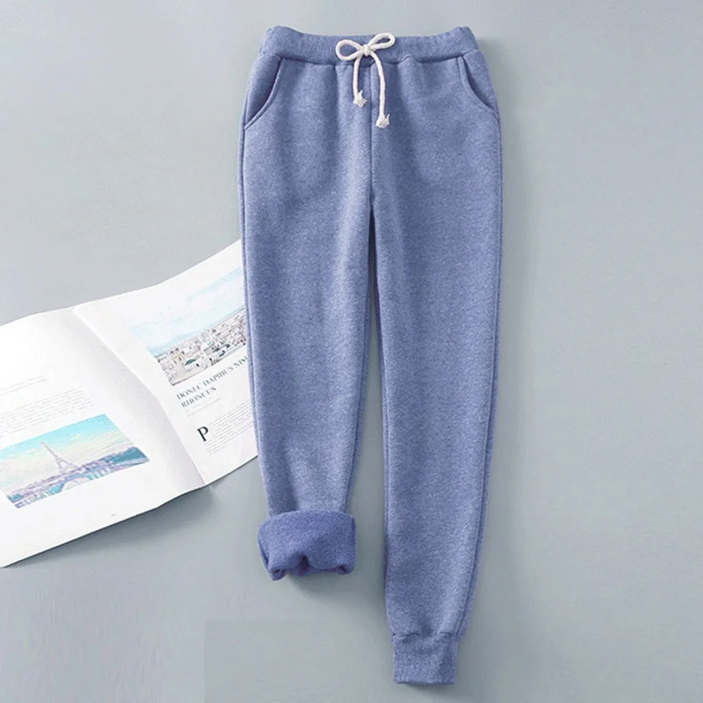 Теплые женские брюки зимние толстые кашемир из флиса теплые повседневные