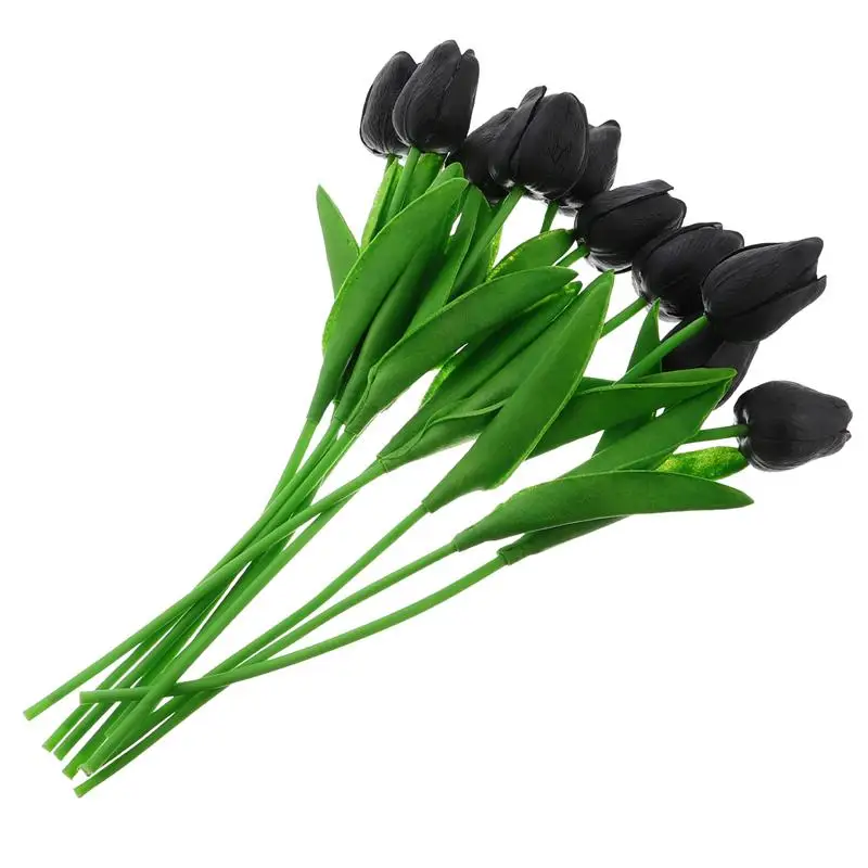 Искусственные тюльпаны 10 шт. настольные украшения черные украшение для дома | Дом