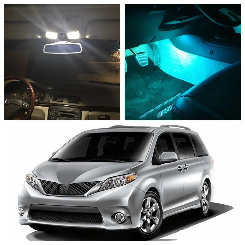 15 шт. голубые светодиодные лампы для Toyota Sienna 1998-2003 | Автомобили и мотоциклы