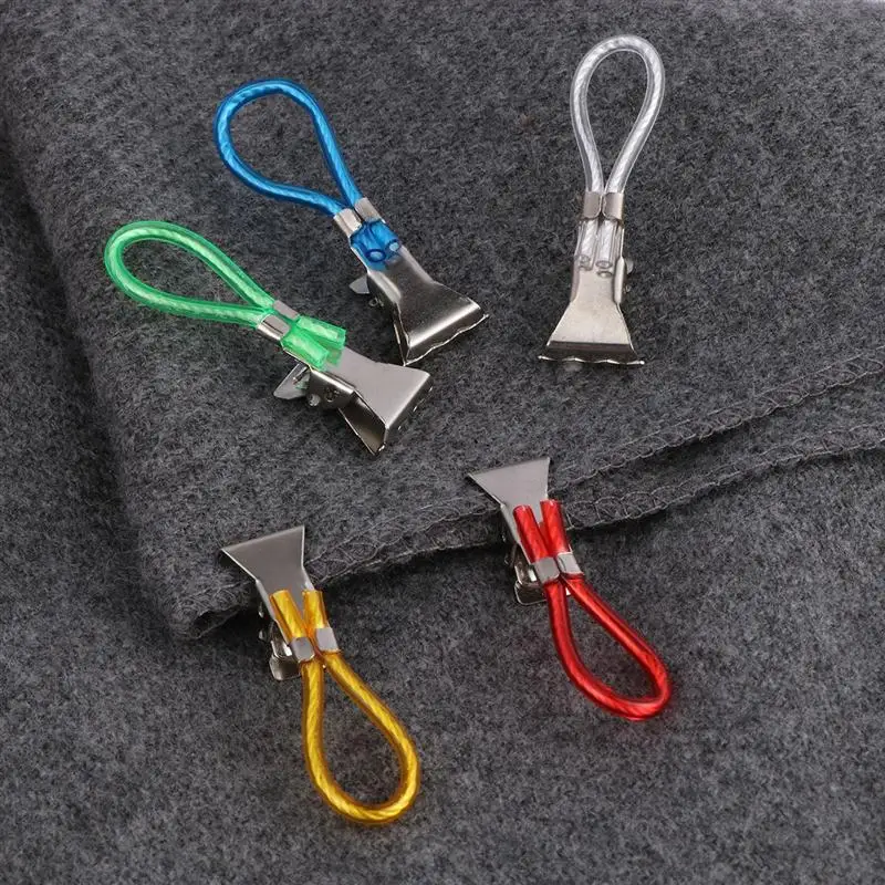 20 шт. металлические зажимы для полотенец пластиковые цветные веревки держатель