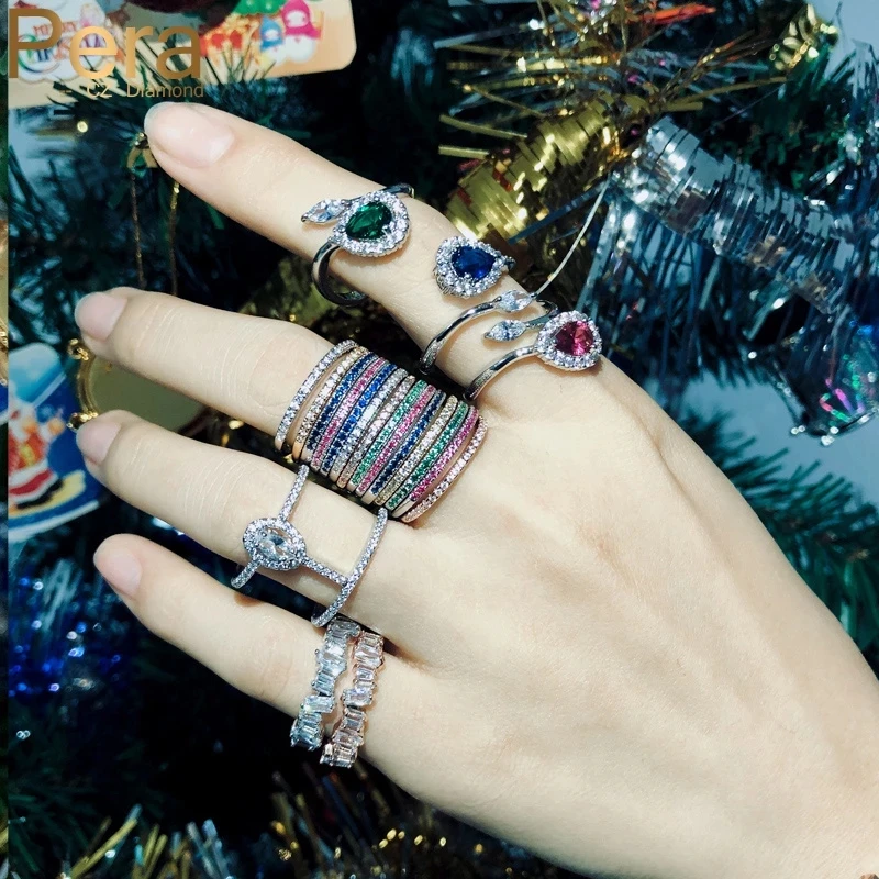 Комплект женских колец из фианита AAA + R093|Кольца| |