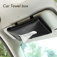car tissue box towel sets car sun visor pu leather tissue box holder car tissue holder for cars black