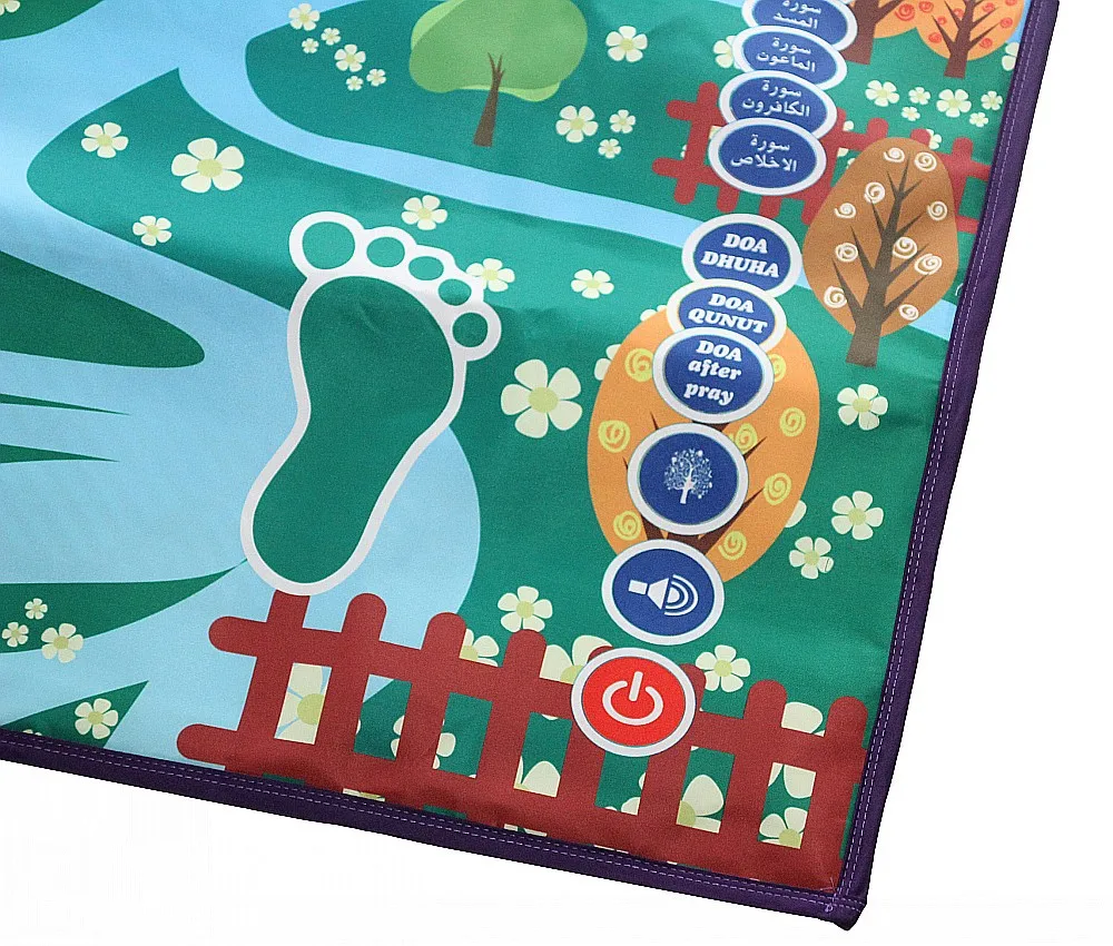

Hot Sale Children Educational Prayer Mat Islamic Muslim Electronic Interactive Prayer Rug Carpet Worship Musallah Speaker Blanke