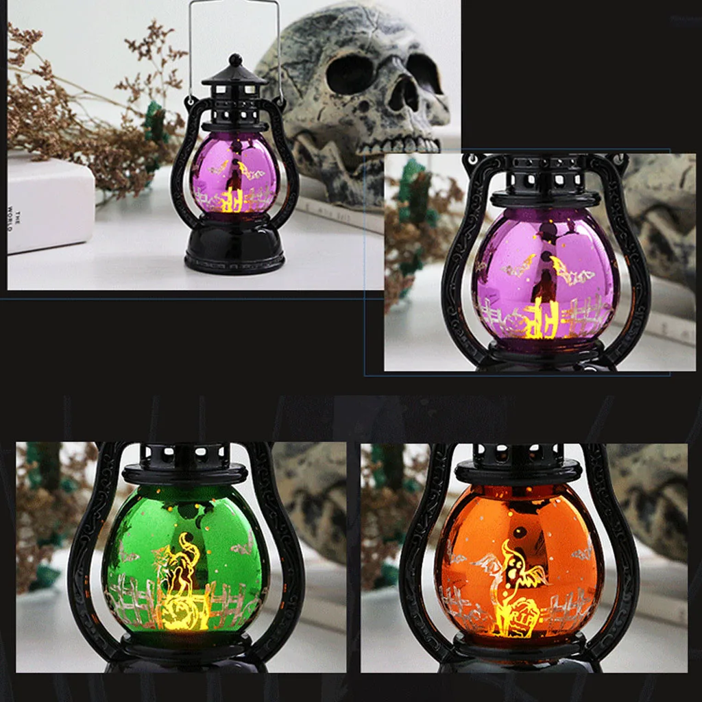 Хэллоуин Led Фонари Винтаж ведьма замок светодиодный светильник украшения на