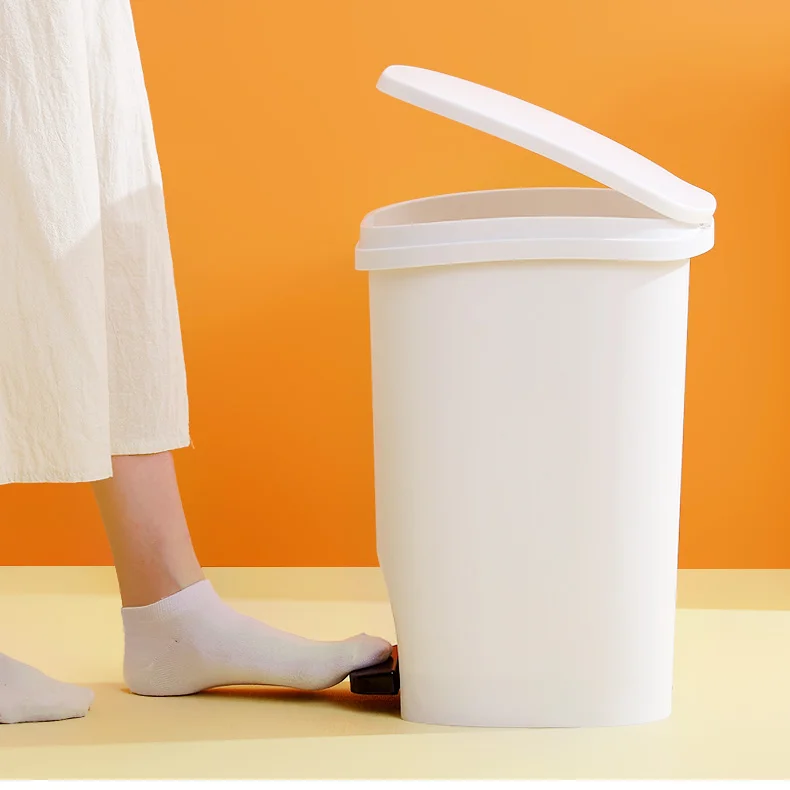 

Скандинавский белый мусорный бак пластиковый гостиной водонепроницаемый круглый контейнер для мусора офисные аксессуары Cubo Basura товары дл...