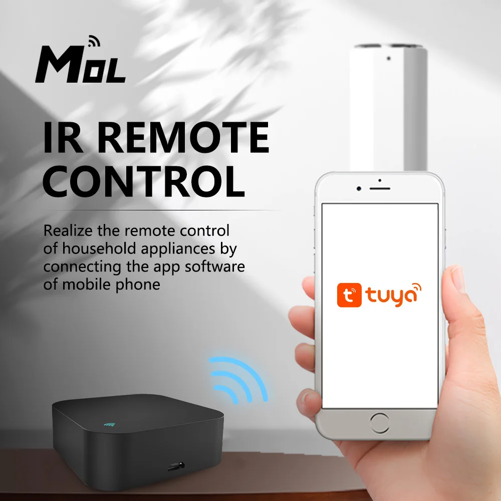 

Моль Tuya Smart ИК-пульт дистанционного управления Управление Wi-Fi, универсальный для кондиционирование телевидение AC DVD австралийский доллар Го...