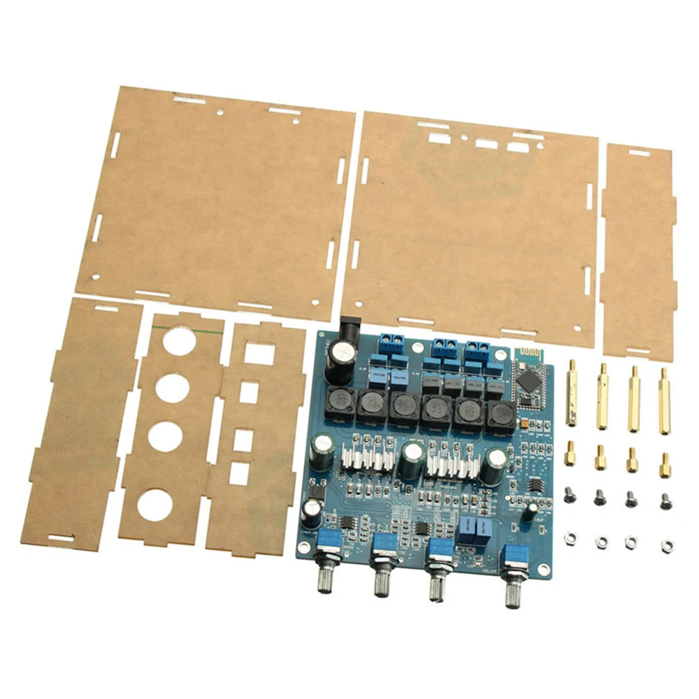 Класс D TPA3116 Класс D Bluetooth V4.0 2,1 цифровой усилитель платы 100 Вт+ 2x50 Вт+ 1 набор акриловых деталей и компонентов коробки