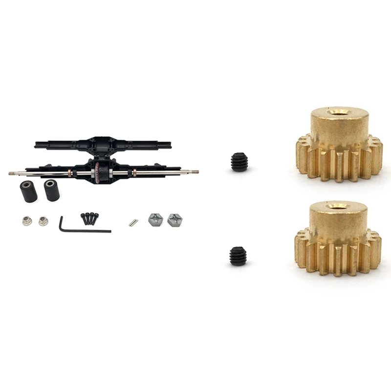 

Задняя ось, задняя коробка передач с 2 шт., стандартная передача 17T, для Wltoys 1/12 RC Rock Crawler 12428 12423 12628