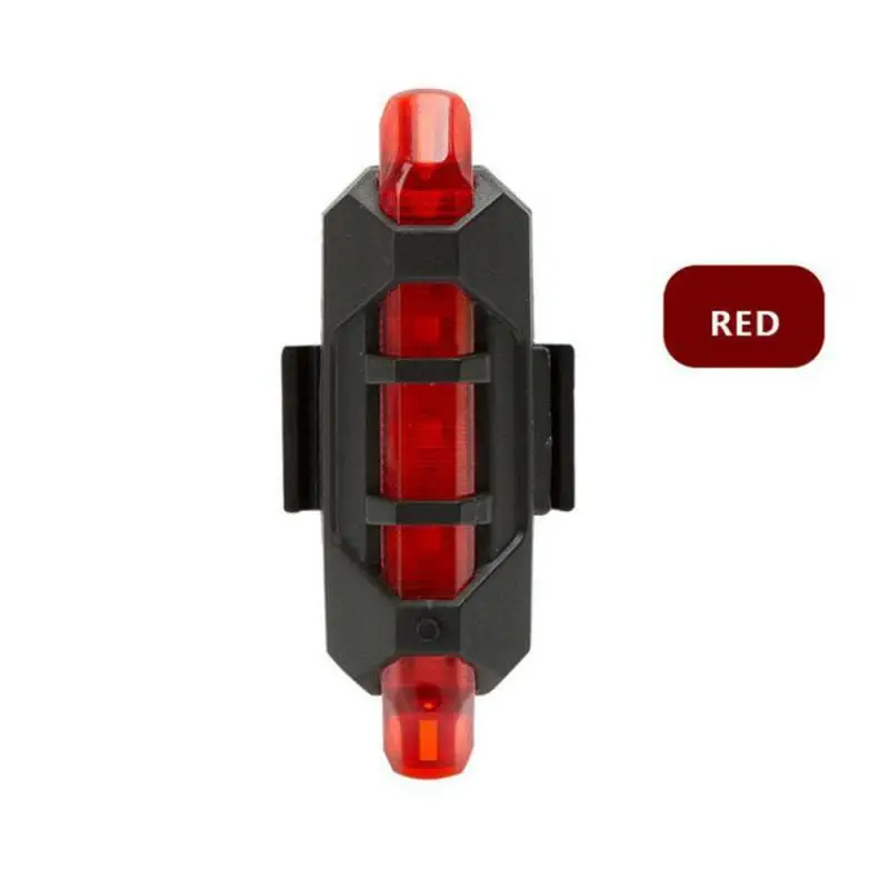 red Портативная USB перезаряжаемая задняя велосипедная фара светодиодная велосипедная задняя защитная Предупреждение льная лампа задний фонарь супер яркий - Цвет: red
