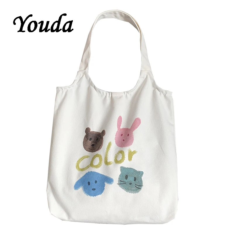 Оригинальные холщовые женские сумки Youda повседневные стильные для покупок