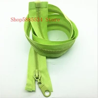 125pcs 528 inch 70cm light green separating jacket zippers sewing zipper heavy duty plastic zippers bulk process open end