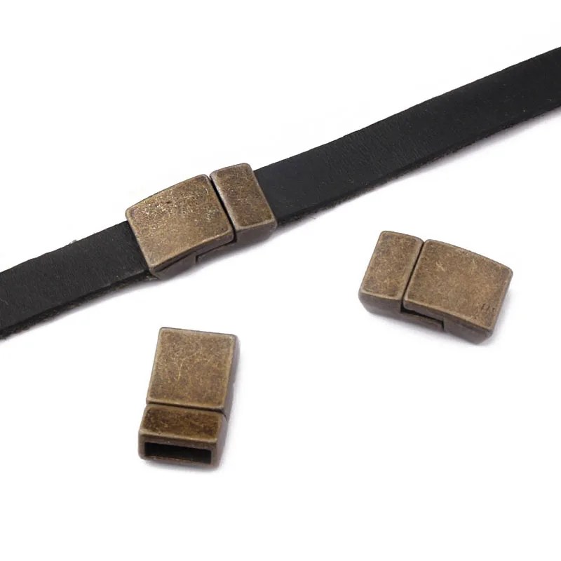 2 комплекта тибетские серебряные/Бронзовые прочные плоские магнитные застежки