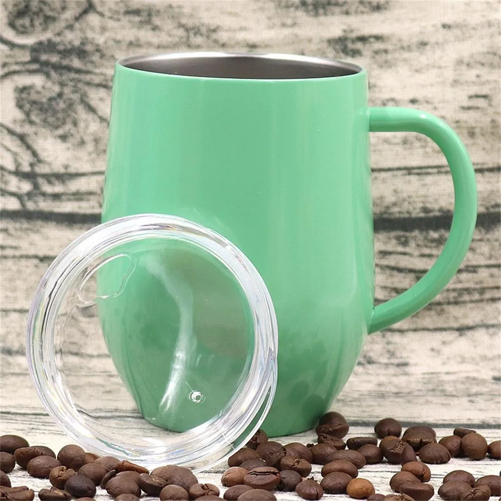 Стакан из нержавеющей стали с двойной теплоизоляцией и ручкой для крышки | Дом