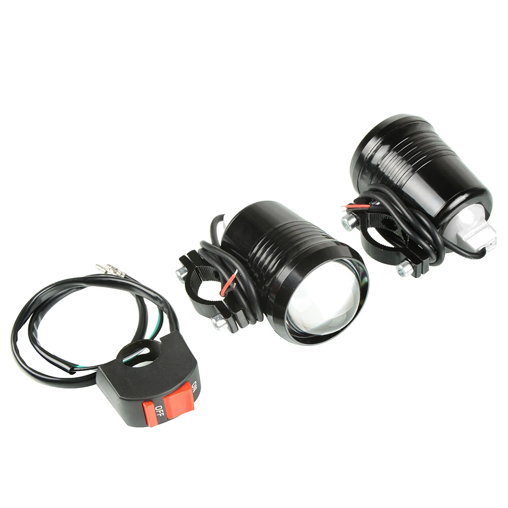 Пара 30W Мотоцикл U2LED Вождение Фара Туман лампы пятно света для BMW Yamaha Honda Kawasaki Suzuki
