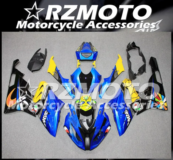 

New ABS Motorcycle Whole Fairings Kit Fit For BMW S1000RR 2015 2016 HP4 15 16 bodywork set blue shark