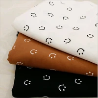 smiley face cartoon printed cotton fabric is used for shopping bags storage bags shoes and hats handicrafts fabrics