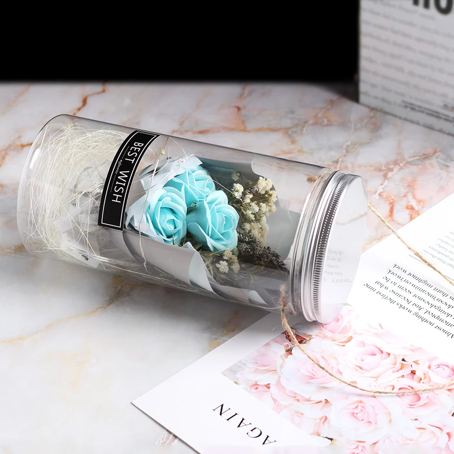 Рождественский подарок праздничное атмосферное освещение роза стеклянная