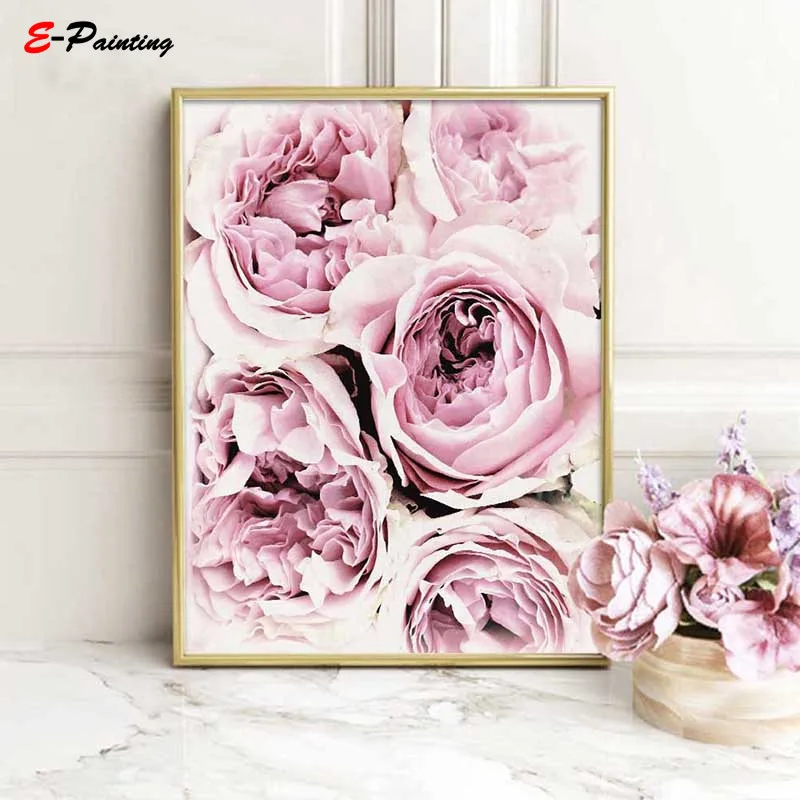 Modern Wall Art Scandinavian Style Pink Flower Painting Canvas Posters Nordic Prints Decorative Picture Home Decor | Дом и сад