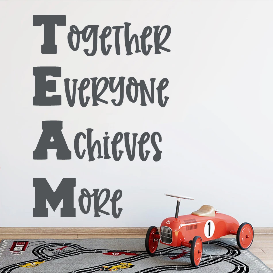 

Removable Beauty Team Sentence Wall Decal Sticker Mural Nursery Room Decor waterproof Vinyl Bedroom Livingroom Decoration HY1852