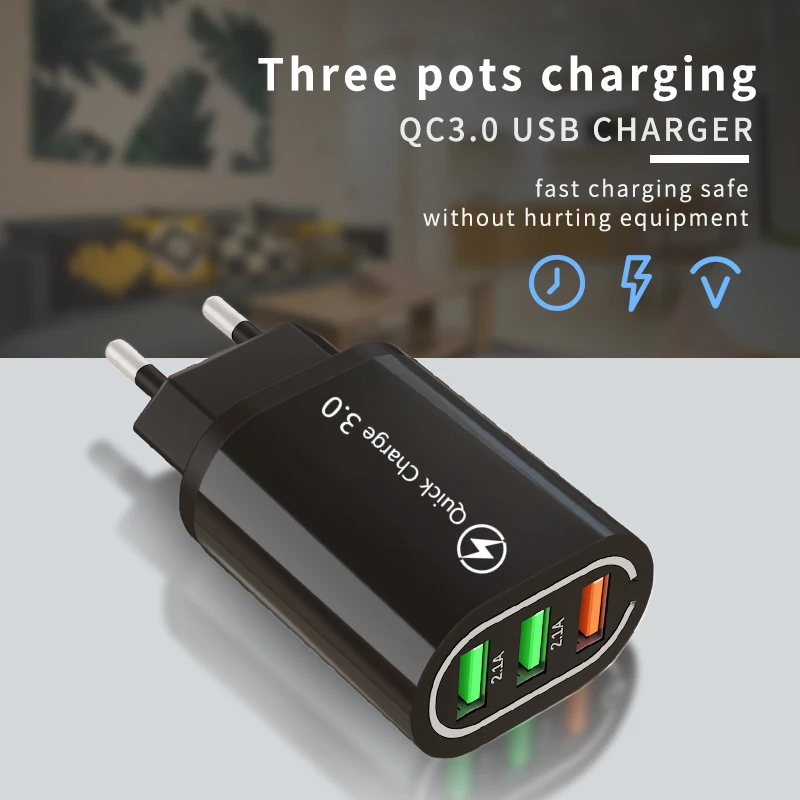 Quick Charge 3,0 USB зарядное устройство для huawei mate 30 Быстрая Зарядка адаптер для iPhone11 samsung S9 Xiaomi QC2.0 зарядное устройство для мобильного телефона