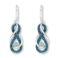 fashion blue sapphire silver color charms drop earrings fine jewelry for women wedding jewery