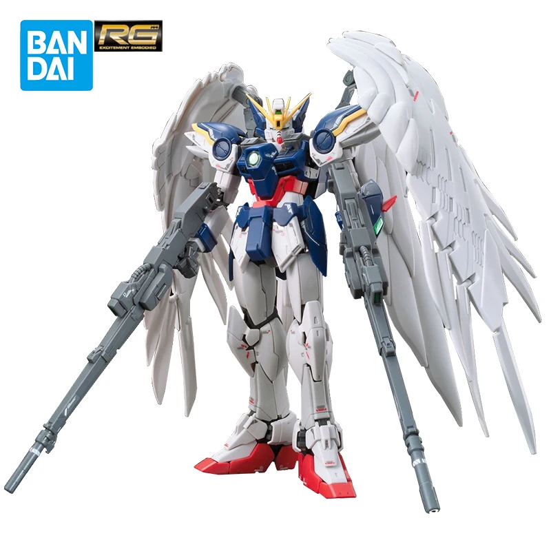 

Bandai оригинальная модель Gundam RG 17 1/144 WING ZERO в сборе, фигурка-украшение, коллекционная игрушка