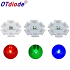 Светодисветодиодный Cree XPE XP-E R3 1 Вт-3 Вт, мощный светодисветодиодный, красный, 620нм, зеленый, 520нм, синий, 460нм, 3535 SMD чип с радиатором 20 мм, 16 мм, 10 шт.