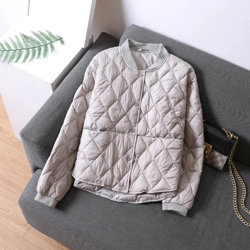 Женский пуховик осенне зимняя бейсбольная парка женская верхняя одежда большого