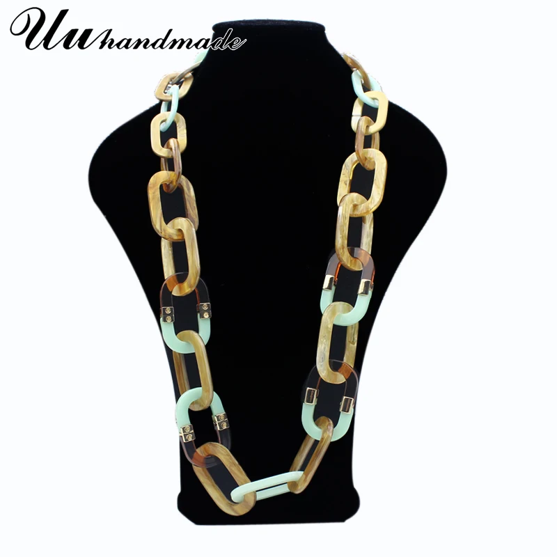 Женское длинное акриловое ожерелье в стиле Харадзюку модное готическое с