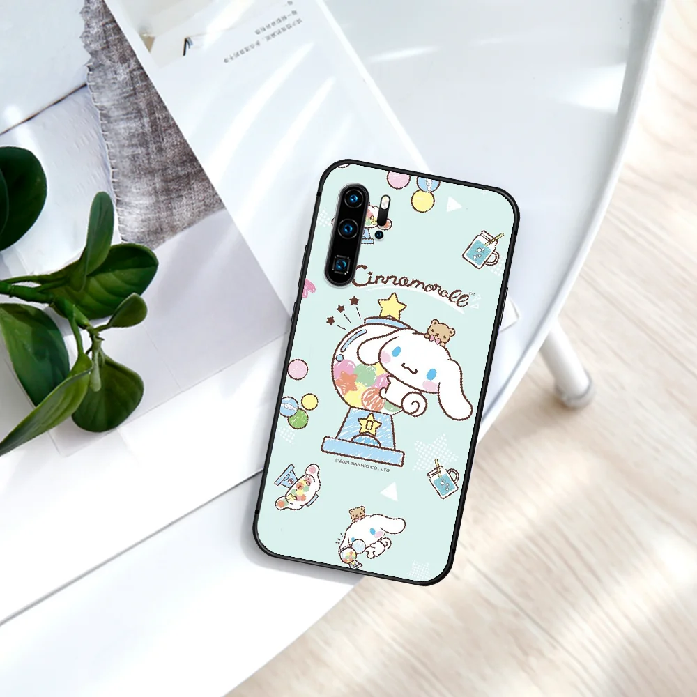 

Cinnamorolls Phone Case For Huawei P Mate Smart 10 20 30 40 Lite Z 2019 Pro black Back Luxury Cover Soft Shell 3D Coque Silicone