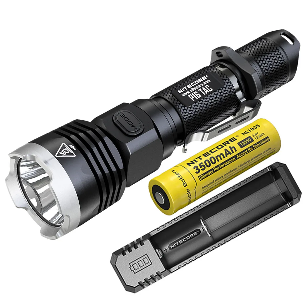 NITECORE P16Tac тактический флэш светильник светодиодный макс. 1000 люмен дальность луча