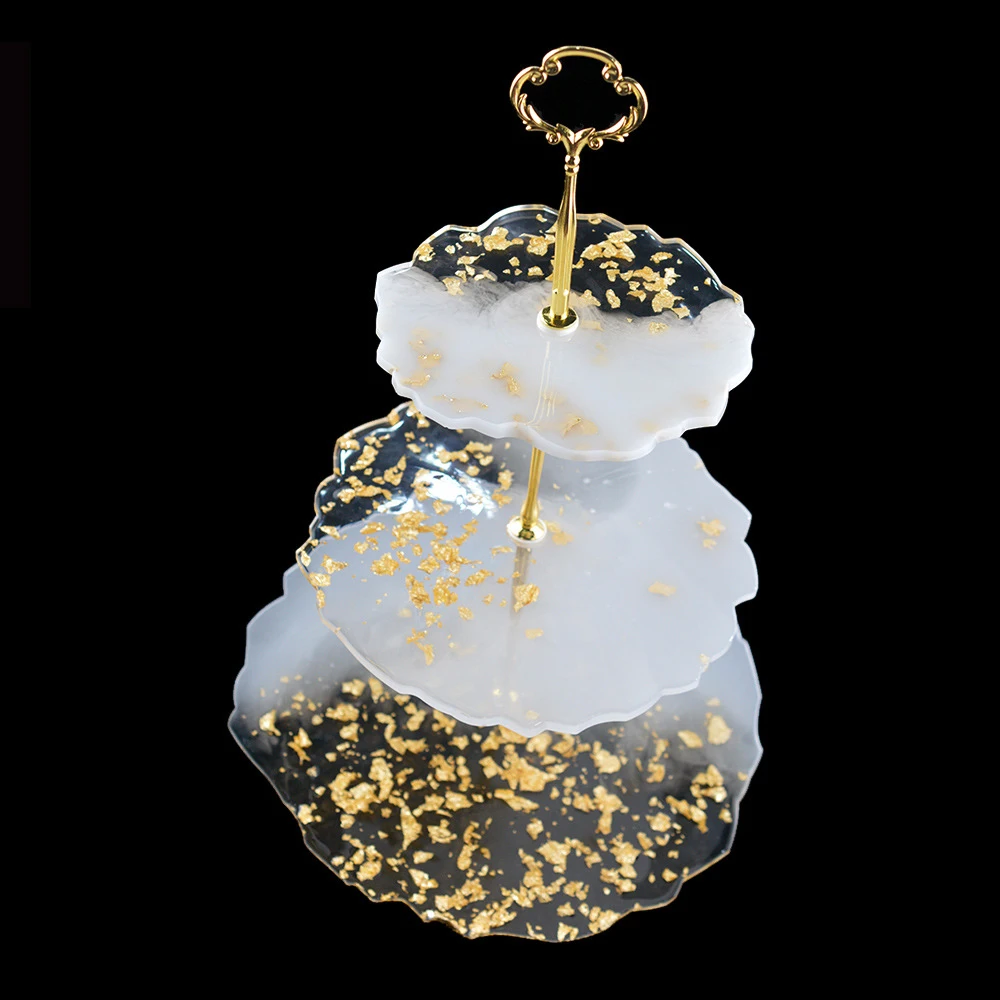 Новый трехслойный поднос для фруктов DIY чая силиконовая форма из эпоксидной