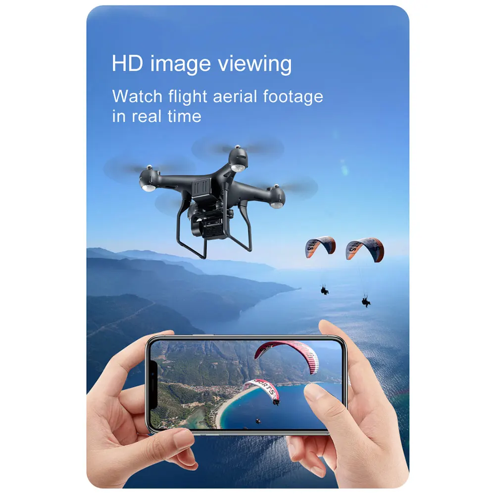 Дрон 4K 1080P WiFi FPV Профессиональный селфи Квадрокоптер с камерой полетом 22 Mins air