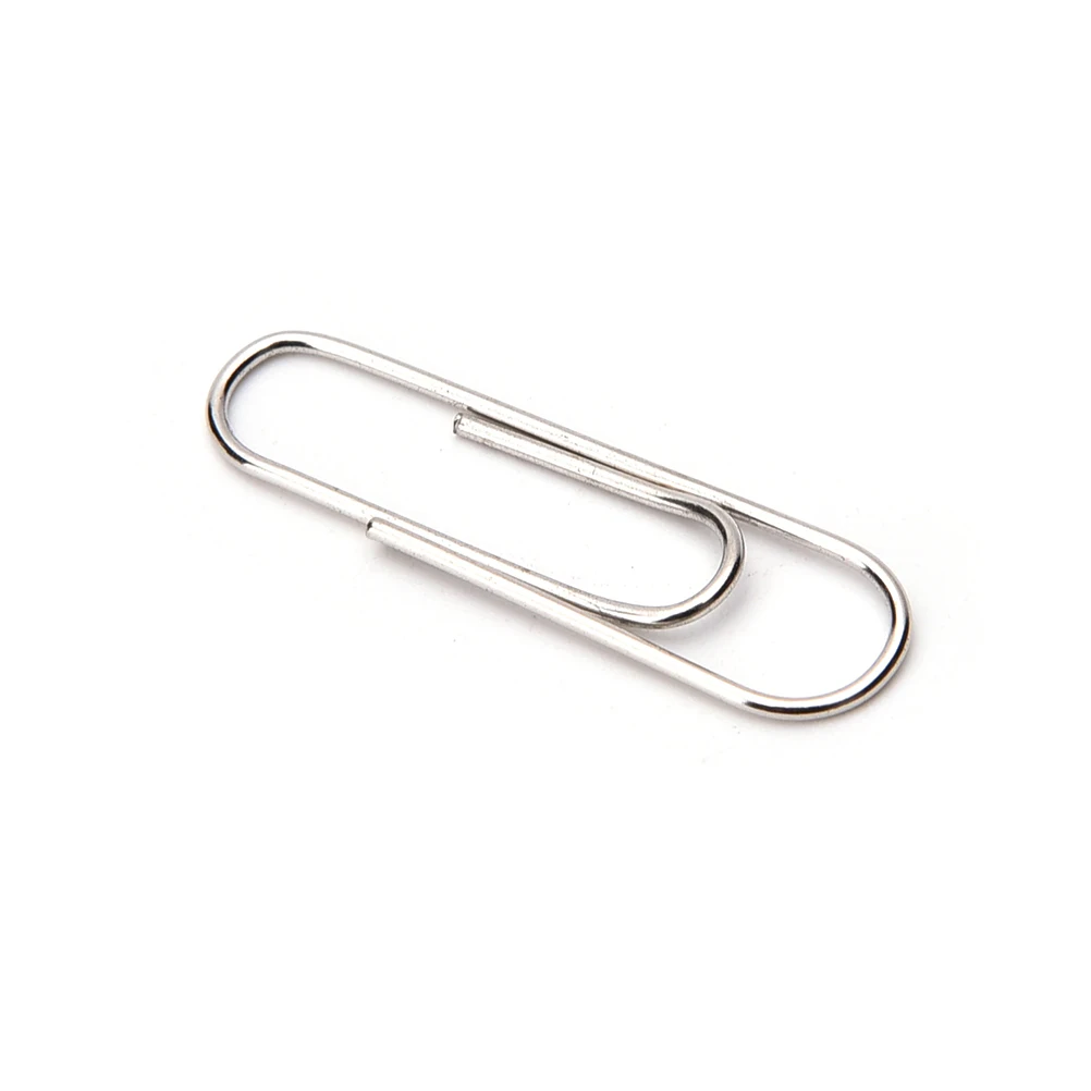 

100PCS Mini Paperclips Office Simple Easy Plain Paper Clips School Stationery Supplies Accessories Organizer Polished Steel 29mm