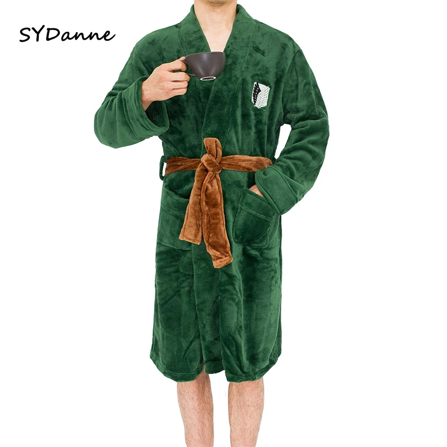 

Fashion Anime no Kyojin Pajamas bathrobe Cosplay Costume Fantasia Attack on Titan Hoodie