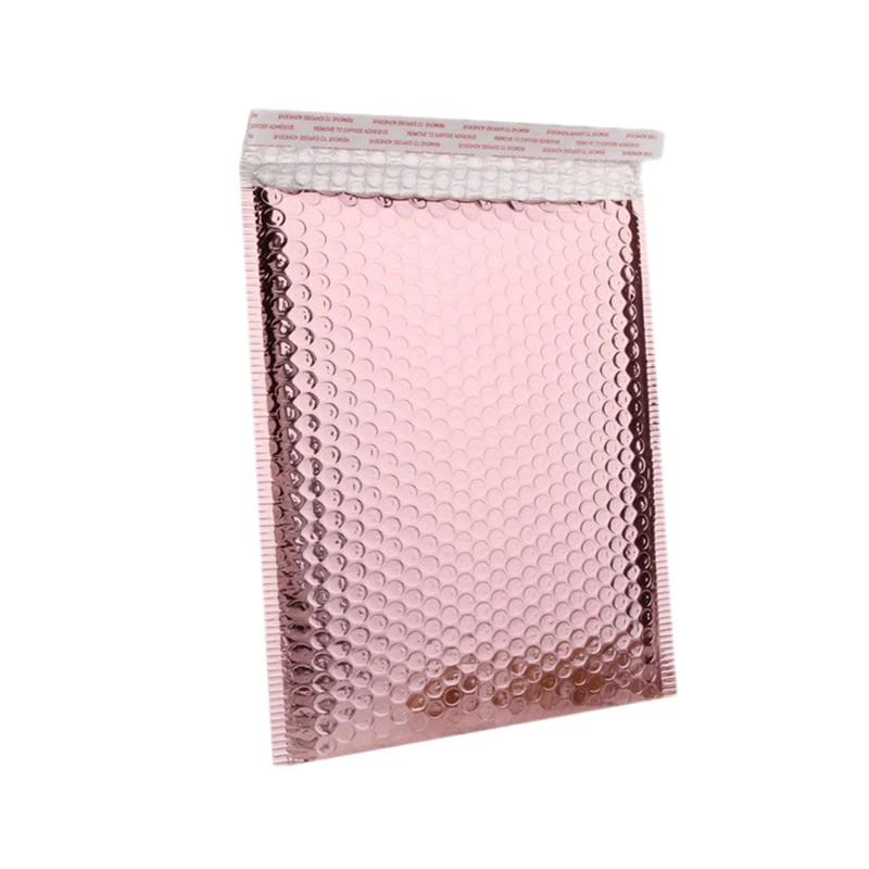 

Rose Gold Bubble Envelope Waterproof Foil Bubble Mailer for Gift Packaging