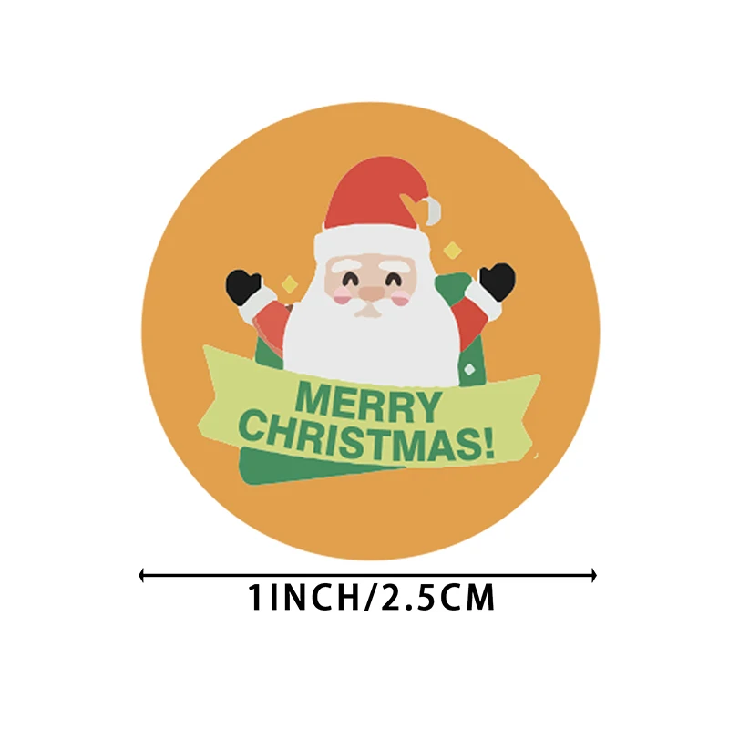 

Merry Christmas Card Box Package Label Sealing Stickers 500pcs/roll