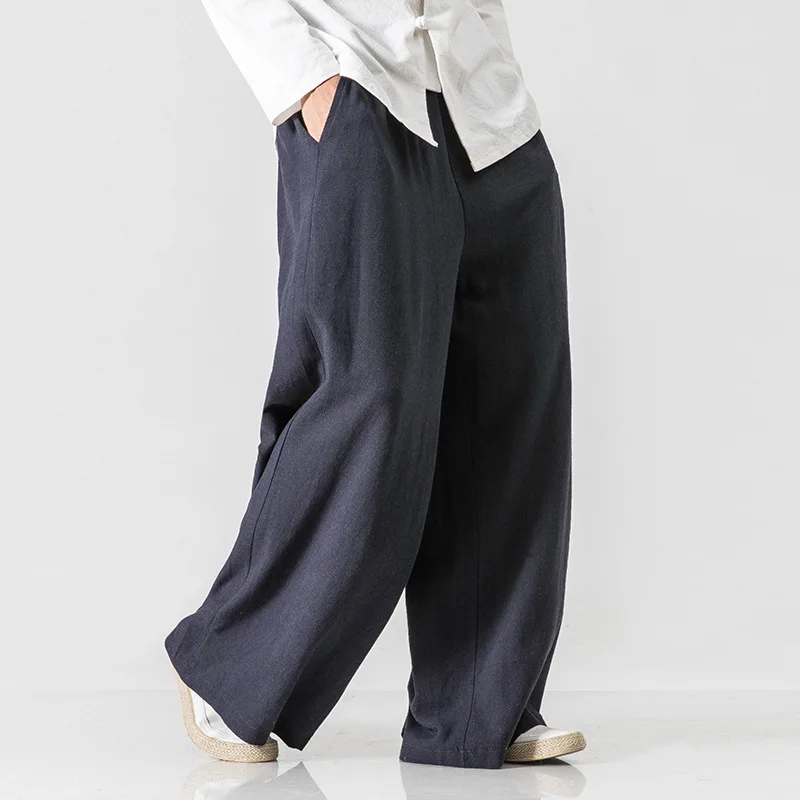 Повседневные брюки Hakama размера плюс в стиле Харадзюку с широкими штанинами 2021