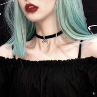 black velvet ribbon moon choker necklace gothic handmade pendant new fashion jewelry party birthday gift for women girl
