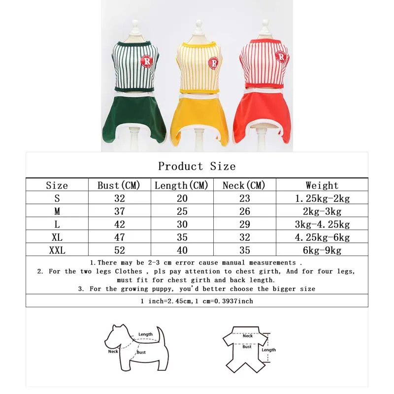 

Summer Pet Clothes Dog Vest Splicing Polyester Thin Striped Pet Jumpsuit Small Medium Pets Teddy Chihuahua Small Dog Clothes