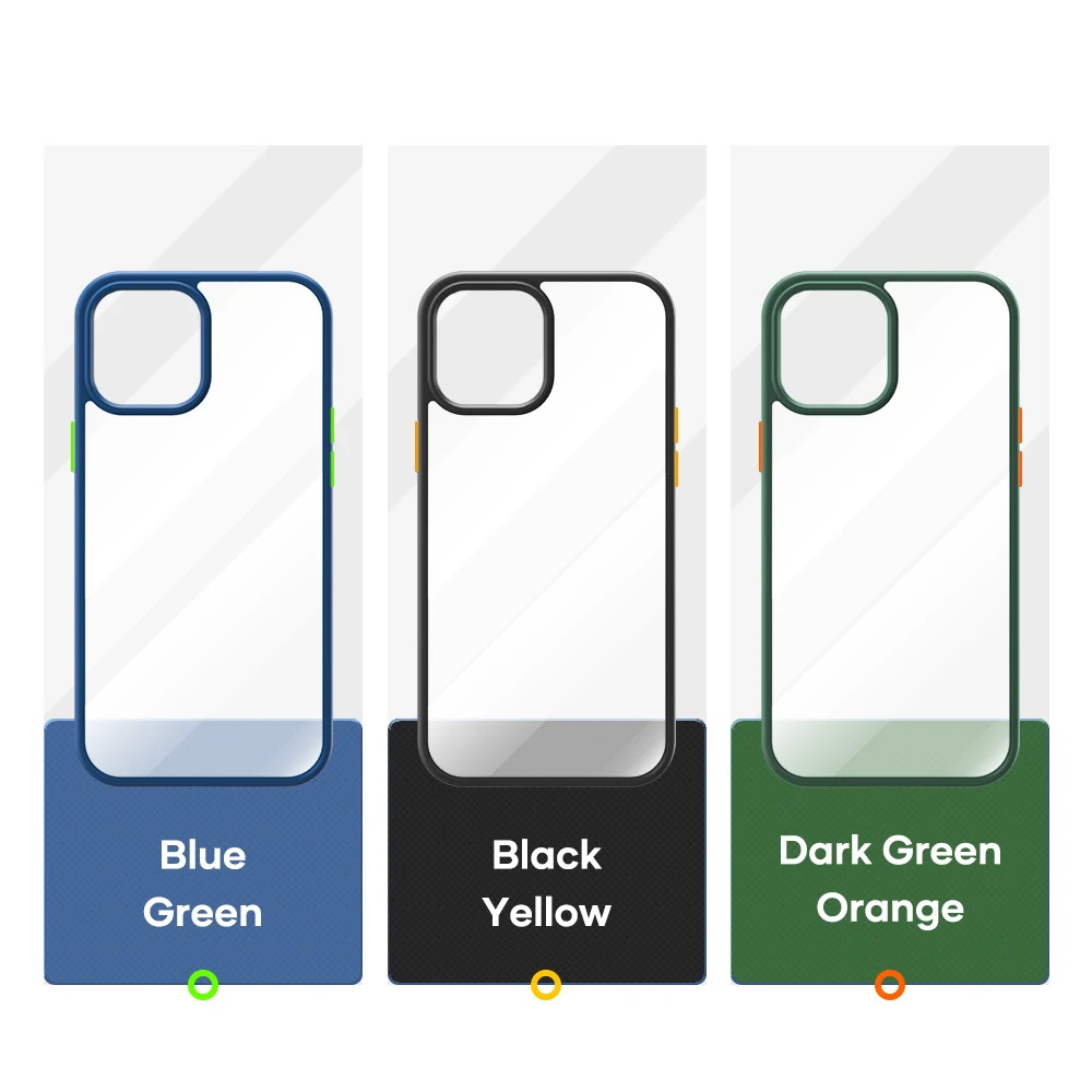 

ROCK Protective Case TPU Edge Transparent Shockproof Anti-Fingerprint Back Cover Cases For iPhone 12 Pro Max/12/12 Mini/12 Pro