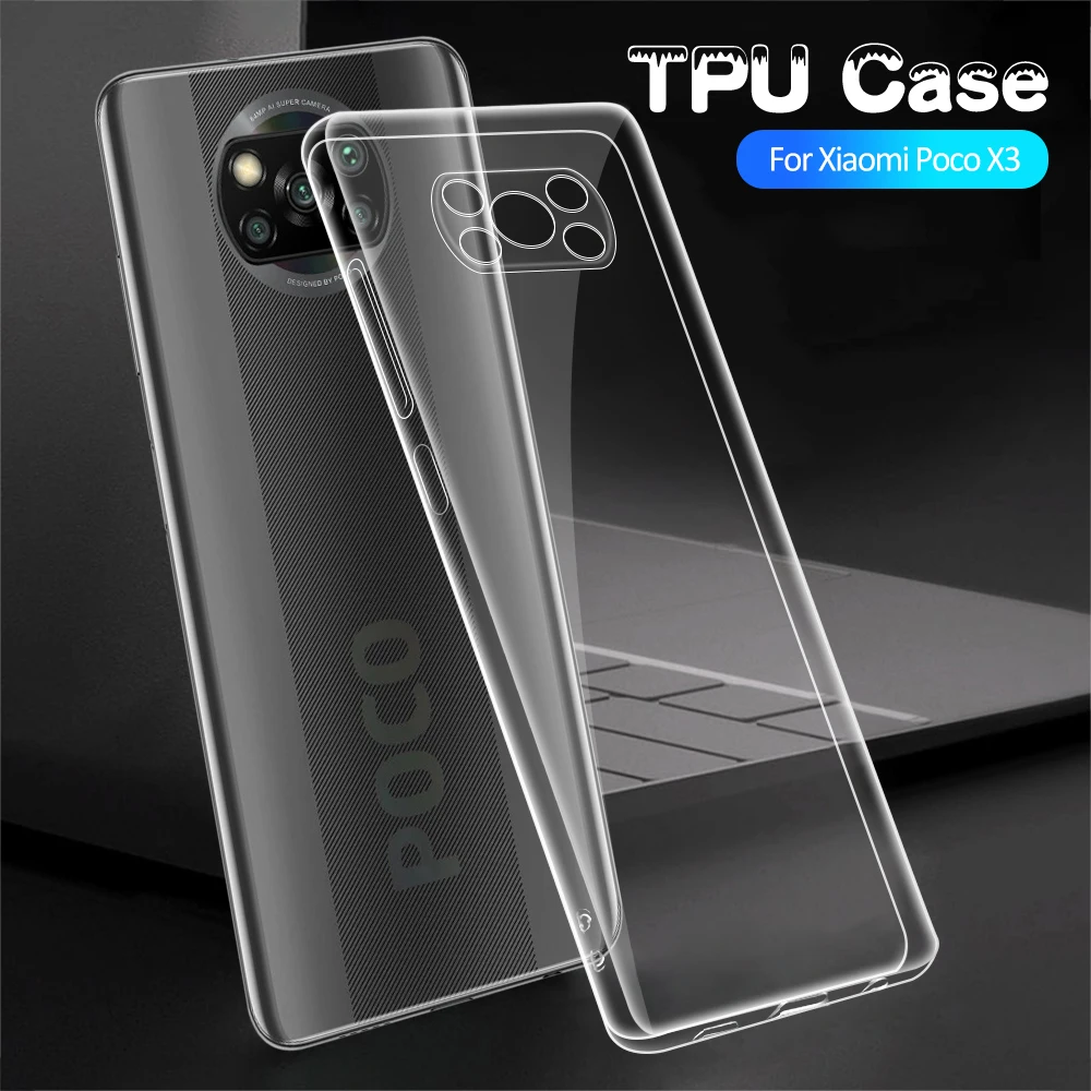 Soft Clear Camera Lens Protection Phone Case for Xiaomi POCO X3 Pro NFC POCOX3 X3Pro X3NFC Luxury Silicone Ultra Thin Back Cover