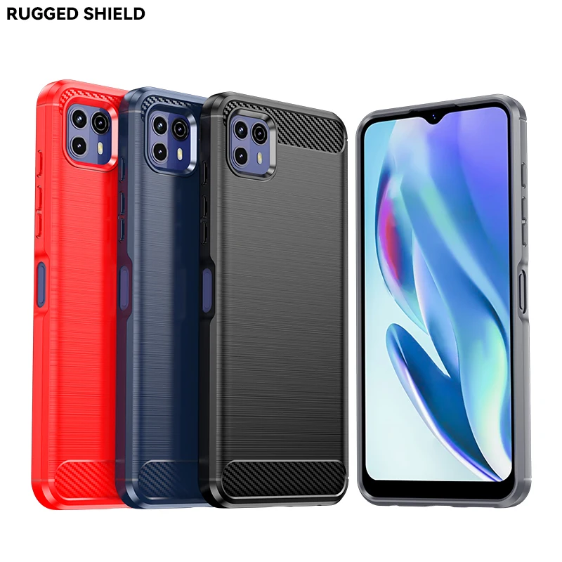 

Противоударный силиконовый чехол из углеродного волокна для Motorola Moto G50