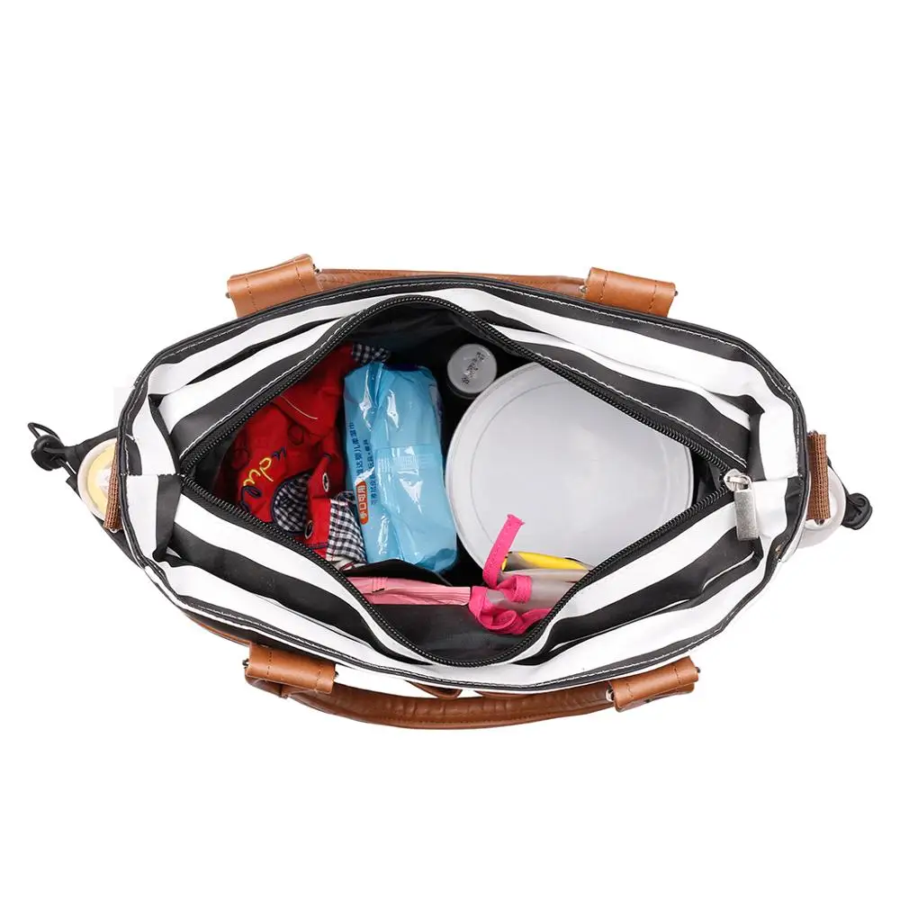 Aboutbaby Fashion Mummy Diaper Bag Stripe Large Capacity Mommy Bags Women Shopping Nursing Storage Nappy Well-organized Totes | Багаж и