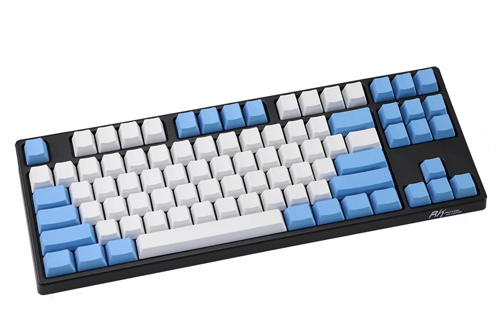 Пустые 87 ключей ANSI ISO раскладка толстые PBT Keycap Белый Синий капли цвета соответствующие брелки OEM