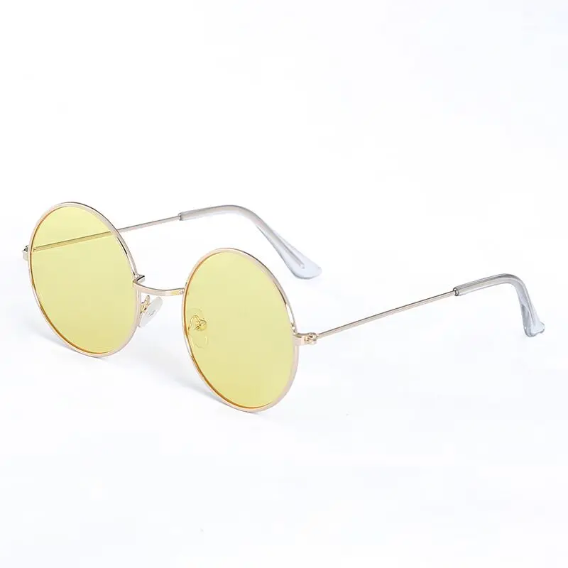 

2930 Retro circular spectacle frames for men and women with flat lens sunglasses