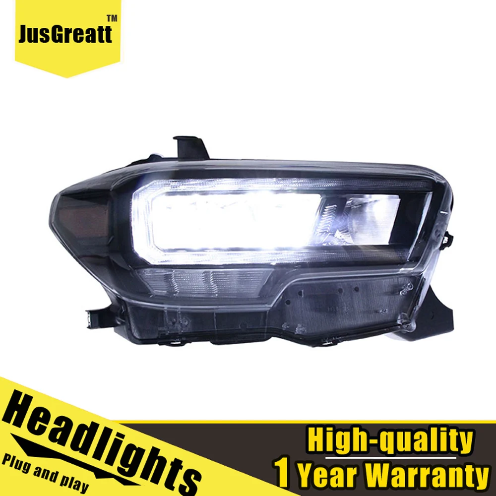 

A Pair For Toyota Tacoma LED Headlights 2015-2020 ranger HID Head Lamps Bi Xenon Beam Fog Daytime Running Lights Dynamic Turn
