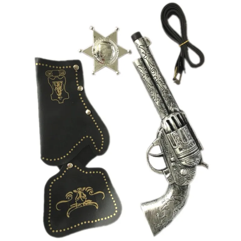 

Christmas Masquerade Ball Props Retro Western Cowboy Gun Adults Children Toys Weapon Holster Belt Chapter Plastic Pirate Gun