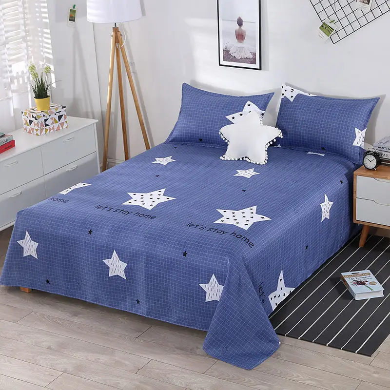 

(Bed sheet + pillowcase) 3-piece set of thickened twill sanding bed sheet, kang single bed sheet, double bed top supplies