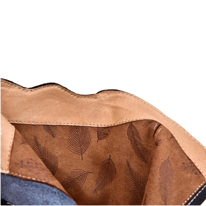 

Retro Style Cow Full Grain Natural Leather Ankle Boots Shoes Women Footwear Flowers Round Toes Riding Shoes For Women Winter 19